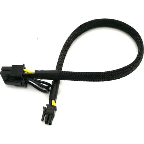 100pcs/lot Mini 6Pin to 6+2pin/8Pin PCIe Video Card Power Cable for Apple G5/Mac Pro - 40cm