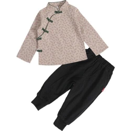 Boy suit Chinese national style two-piece long-sleeved sets