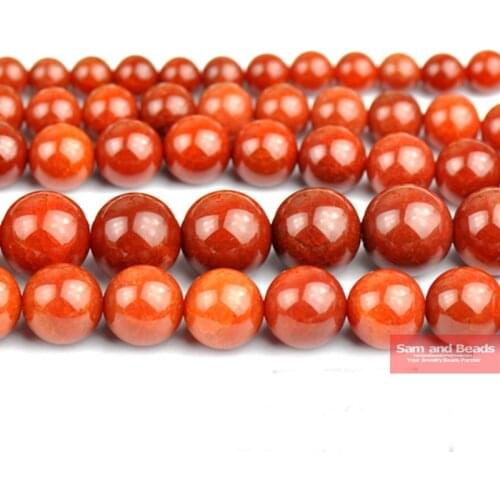 Free Shipping Natural stone Smooth Cracked Red Agata Round Loose Beads 6 8 10 12MM Pick Size For Jewelry Making CRAB30
