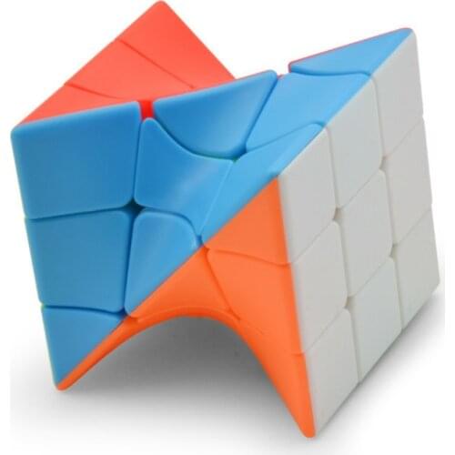 Lefun 3x3 Torsion Magic Cube Coloful Twisted Cube Toy Strange Shape Stickerless Puzzles Colorful Educational Toys For Children