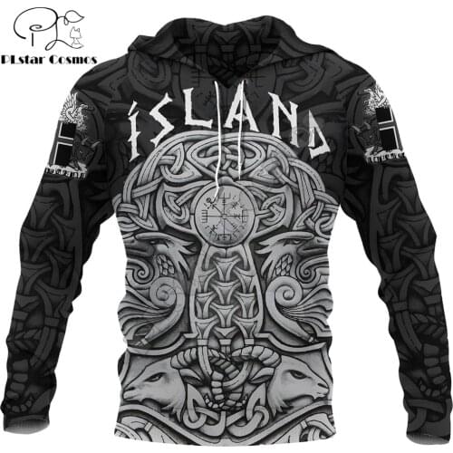 Viking Hoodie Mjolnir Hammers Thor Coat Of Arms 3D Printed Mens Zip Up Hoodie Harajuku Streetwear Unisex Casual Tracksuits