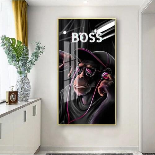 Wall Picture for Living Room Pop Art DJ Monkey Orangutan Canvas Painting Home Decoration Wall Art Poster Print