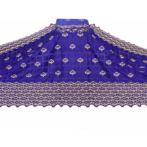 Latest African Lace Fabric 2020 High Quality 7 Yards With Embroidered 100% Cotton Swiss Lace Fabric Textile Material! WXF88183