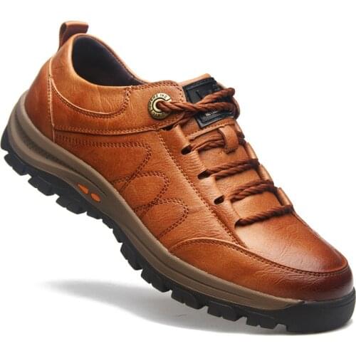 New 2020 Soft Handmade Mens Genuine Leather Casual Shoes Men Loafers Luxury Brand Fashion Sneakers Brown/Black Shoes Footwear