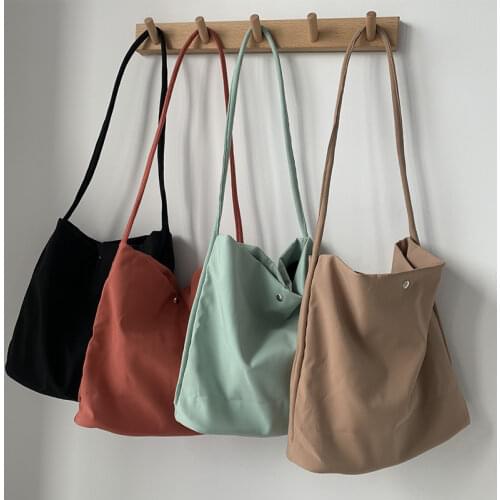 2021 New Nylon Canvas Shoulder Bag for Women Cotton Cloth Female Student Messenger Bag Large Eco Shopping Tote Bags Handbags