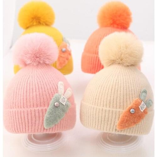 Autumn and Winter Baby Hats Cute Super Cute Woolen Hats for Girls and Winter Thickened Baby Childrens Western Style Winter Hats