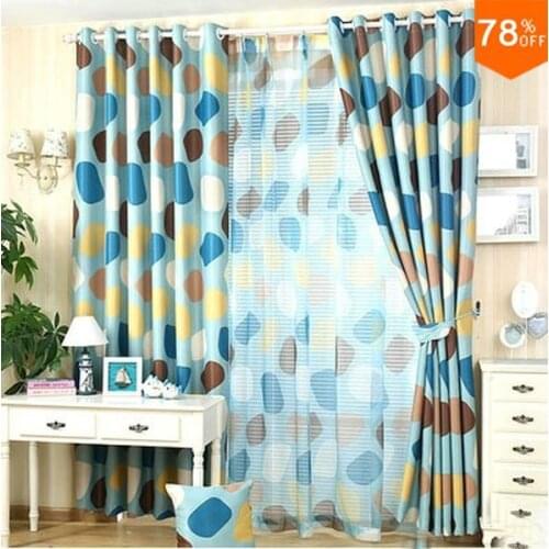 Whole dodechedron rustic curtain finished product curtain piaochuang curtain ocean island design the wind very comfortable feel