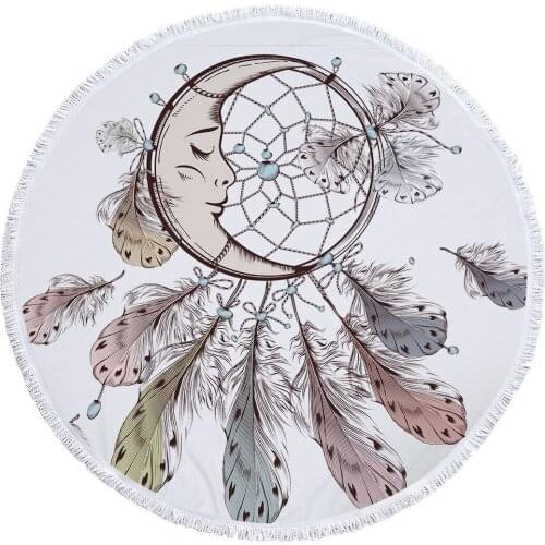 Bedding Outlet round Night-Robe Bath Towel Bathroom Microfiber Beach Towel for Adult Colorful Beach Mat Cartoon Diameter150