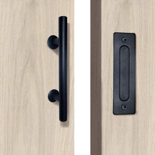 Practical 1 Set Gate Knob Modern Fine Workmanship Sturdy Stainless Steel Barn Wooden Door Handle Easy to Install for Indoor