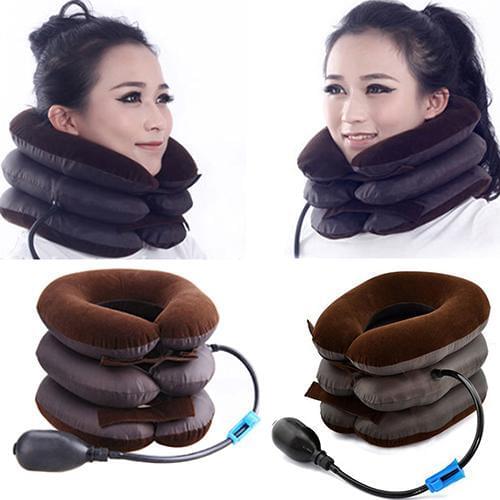 Cervical Neck Traction Device Headache Shoulder Pain Relax Brace Support Pillow