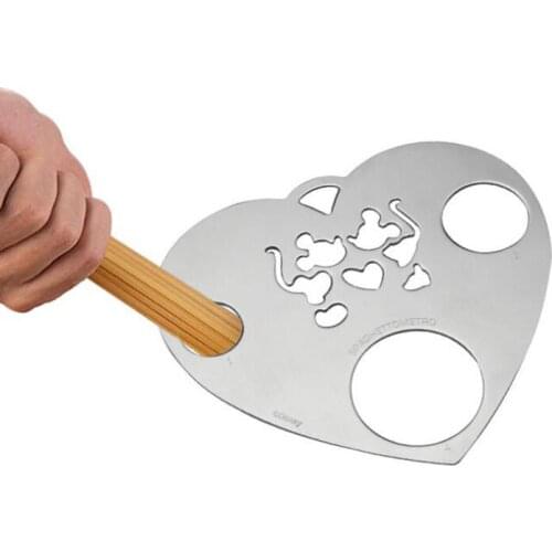 Spaghetti Portion Measuring Stainless Steel 3 Holes Noodle Measurer Gadgets Supplies Restaurant Kitchen Tool Pasta Ruler