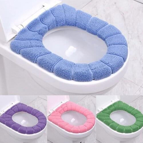 Comfortable Soft Heated Washable Toilet Seat Mat Set for Home Decor Closestool Mat Seat Case Warmer Toilet Lid Cover Accessories