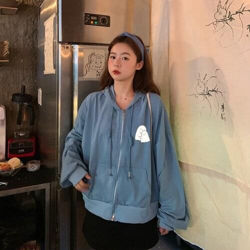 Women Zipper Cropped Hoodie Sweatshirts Female Long Sleeve Short Tops Cotton Thin Harajuku Streetwear Kpop Moletom Feminino