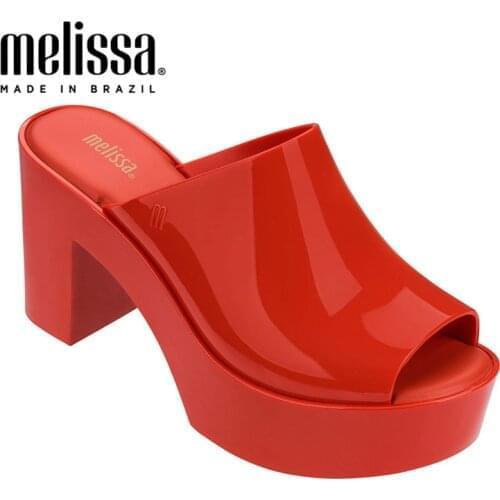 Melissa Shoes 2021 New Women High Heel Sandals High-Heeled Jelly Melissa Shoes For Women Solid Sandals Female Jelly Shoes