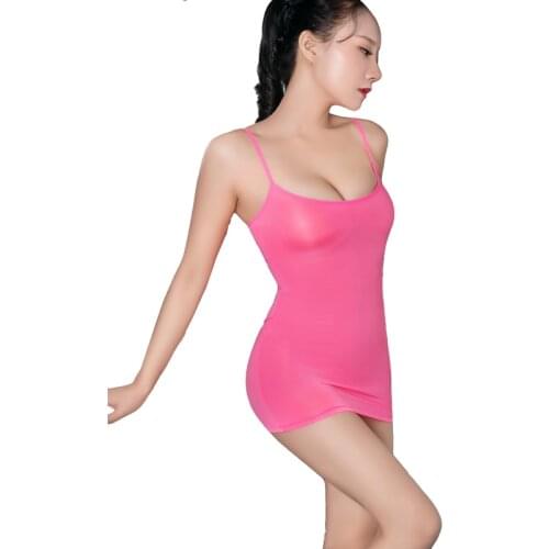 Women Sheer Opaque Stretchy Spaghetti Strap Bandeau Skimpy Micro Mini Dress Bodycon Skinny Fantasy Sleepwear Multiple Colors