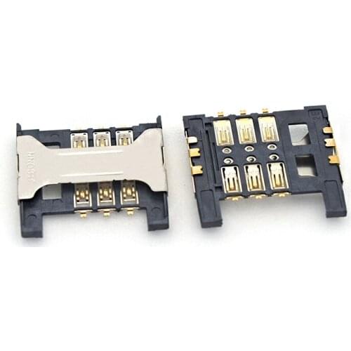 1pcs 6p SIM card reader stocket connector for xiaomi 1 slot part Flex cables