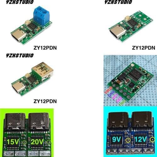 100W 5A 9V 12V 15V 20V Type-C USB-C PD 2.0 3.0 TO DC USB Decoy Fast Charge Trigger Poll Detector PD adapter charging Module