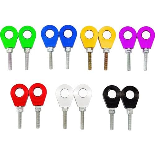 110cc 125cc 140cc Aluminum Chain Tensioner Adjuster Dirt Bike Pit ATV Motorcycle Scooter 12mm or 15mm Rear Wheel axle hole