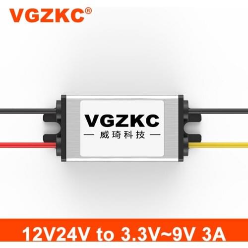 12V-24V to 3.3V 3.7V 4.2V 5V 6V 7.5V 9V 3A DC power step-down module-car converter waterproof