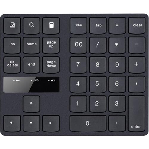2.4GHz Numeric Keypad for Accounting Teller 35 Keys Wireless Digital Keyboard Professional Ultra-slim Wireless Keyboard
