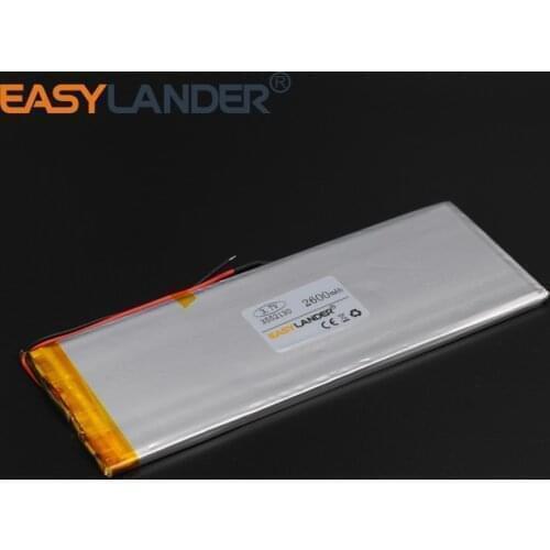 3.5x52x130mm 3.7V 2600mAh Rechargeable li-Polymer Li-ion Battery For Bluetooth Notebook Tablet PC electronics safety lamp3552130