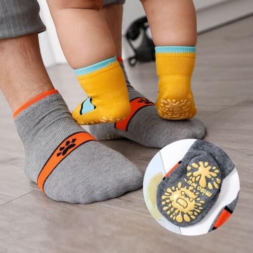 Wecute 3 Pairs Baby Socks for 0-5years Kids Trampoline Socks Non-slip Indoor Floor Socks Newborn Baby Toddler Socks Soft Cotton
