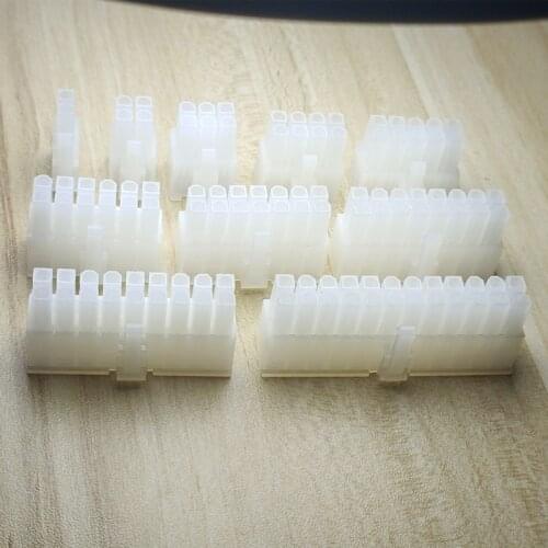 30PCS/1LOT 5557 4.2mm White Male Plug Shell For Car Computer Power Connectors Housing 2P 4P 6P 8P 10P 12P 14P 16P 18P 20P 24PIN