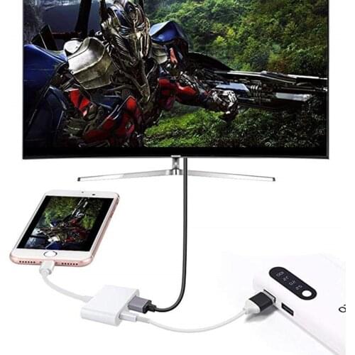 Lightning to HDMI-Compatible Adapter OTG USB Converter kit Charge Cable Connector 1080P HD for iPhone X/XR/11/8P/6S/7P/iPad Air