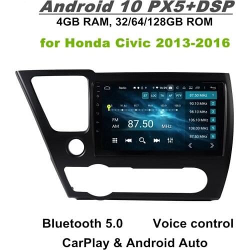 4gb+128gb DSP PX5 9" Android 10 Car Stereo Radio DVD GPS Bluetooth 5.0 WIFI for Honda Civic 2013-2016 Multimedia Player