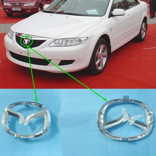 Car body front bumper middle grille emblem center logo symbol for Mazda 3 2004-2008 BK Mazda 6 2002-2005 GG Mazda 2 2007-2016