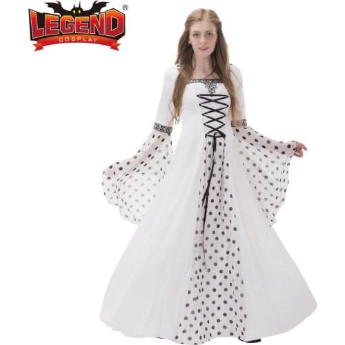 White Medieval Renaissance Wedding Dress Civil War Victorian Rococo Dress Marie Antoinette Dress Ball Gown Halloween Costume