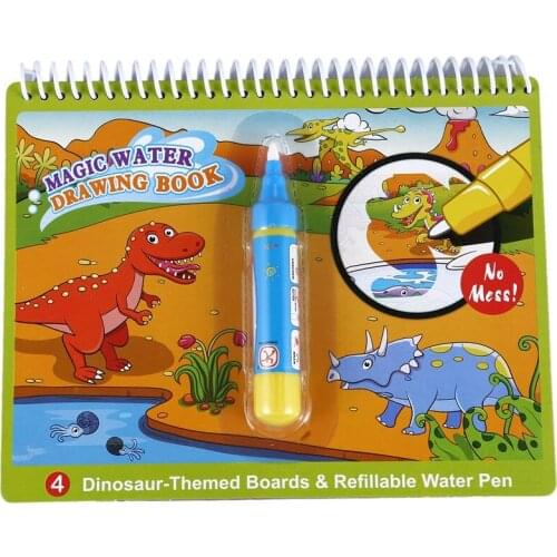 COOLPLAY Magic Water Drawing Book Coloring Book Doodle with Magic Pen Painting Drawing Board For Kids Toys Toy Birthday Gift din