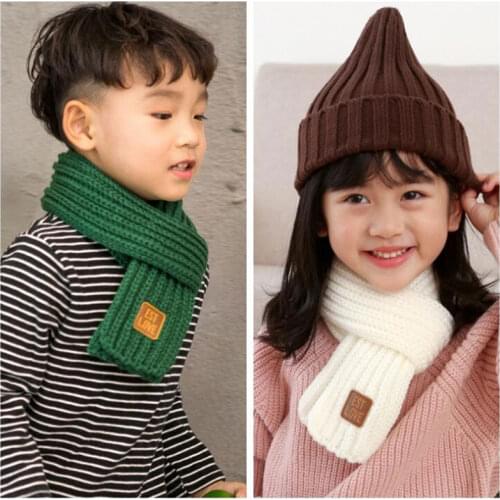 Kids Scarf Boys Girls Baby Winter Warm Scarf Women Knit Shawl Scarf Children Neck Collar Keep Warm Accessories Cheap Parent