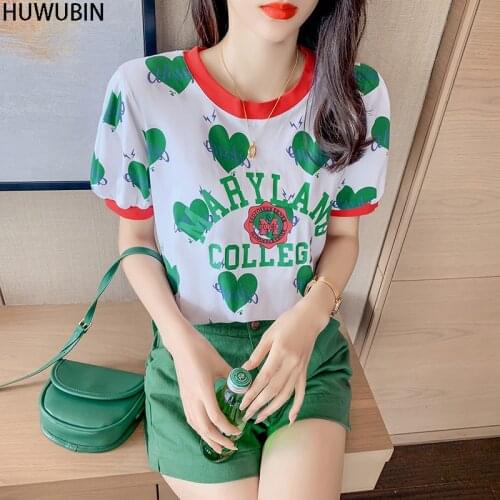 Letter Printed Short Sleeve T-Shirt For Women 2021 New Summer Chic Avant-Garde Design Round Neck Loose Thin Fashion Top