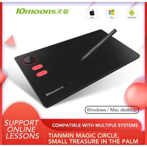 TISHRIC G20 10 Inch Graphic Tablet For Drawing Tablet Digital Graphics Tablet 8192 Level Pen For Phone PC Drawing & Game OSU