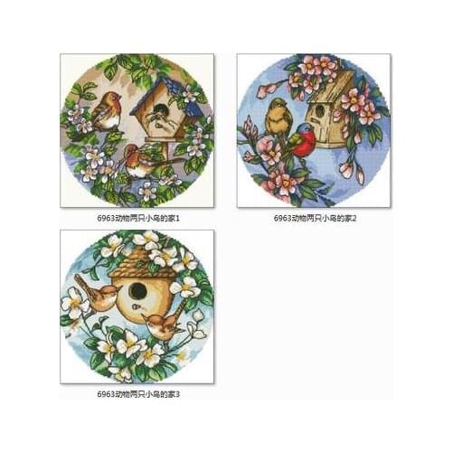 Xiaoyi cotton self-matching cross stitch Cross stitch RS cotton comes with no prints Home of two birds
