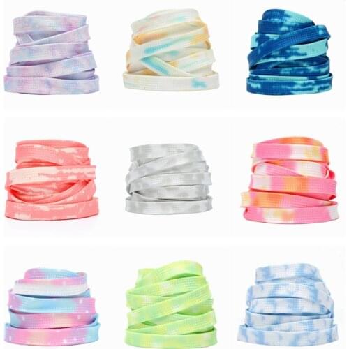 Good Quality Multi Colors Dyeing Boot Laces Cords Flat Shoelaces for Various Types of Shoes 120 - 180CM