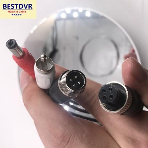 Taxi camera monitor adapter cable All cord Aviation female head to Aviation male head video RCA male head audio DC male head