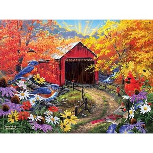 GATYZTORY Autumn Landscape Painting By Numbers For Adults DIY Ready Framed Canvas Acrylic Pigment For Home Decoration