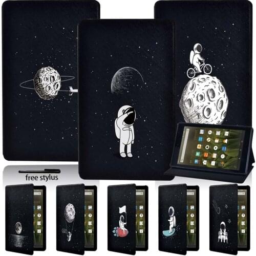 Leather Tablet Case for Amazon Fire 7 (5th/7th/9th) /Fire HD 8 (2018/2017/2016) /Fire HD 10(5th/7th/9th) Protective Shell