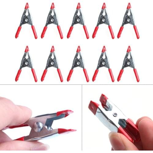 10PCS/lot Metal Spring Clamps 2" Clip Soft Plastic Tips Grip Photos Craft
