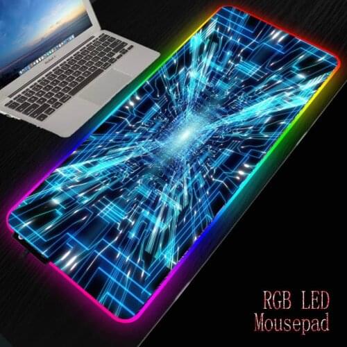 MRGBEST RGB Gaming Mouse Pad Computer Mousepad Futuristic Background Large Mouse Pad Big Gamer Desk Mouse Mause Pad Mice Mat