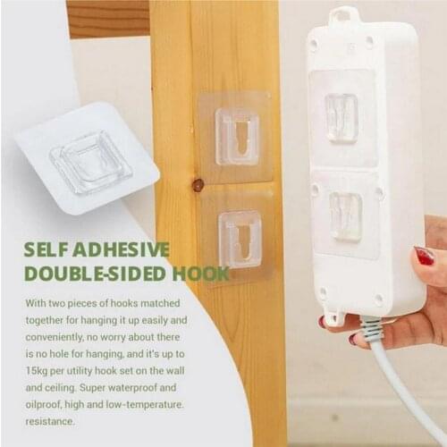 New Punch-Free Non-Marking Screw Stickers Wall Picture Hook Invisible Traceless Hardwall Drywall Picture Hanging Hook Kit