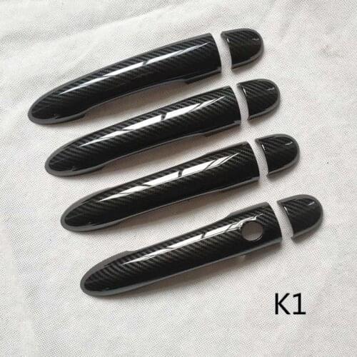 Door Handle Cover Trim fit for Renault Modus Handles Covers Plastic Imitation Carbon Fiber Car Accessories