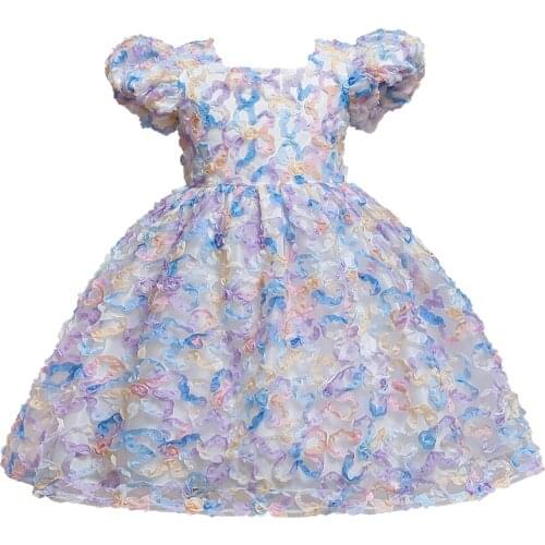 2021 New Summer Princess Toddler Kid Tutu Dress Wedding Birthday Party Dresses For Girls Flowers Costumes Baby Girls Sweet Dress