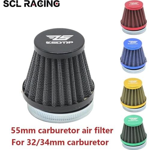 Alconstar Racing Motorcycle Motorbike Carburetor 55mm Air Filter Cleaner For 2T/4T 32mm 34mm PWK KEIHIN KOSO OKO MIKUNI ATV Quad