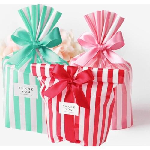 50pcs Gift Bags Plastic Christmas Wedding Party Candy Gift Bags Cookie Package Bags Wedding Favors Event Party Supplies