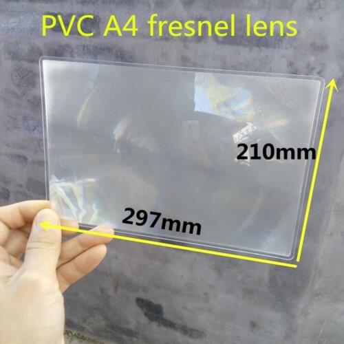 PVC A4 size magnifying fresnel lens 297*210mm for reading magnifying glass and outdoor make fire