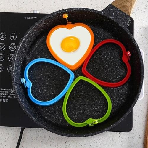 Silicone Egg Mold Food-grade Round Heart-shaped Omelette Mold Poached Egg Mold Kitchen Tools Eggs Cooking Tools