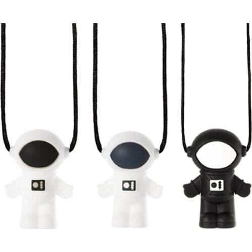 Baby Silicone Astronaut Teether Autism Sensory Chewing Necklace Toddler Teething Soothing Toy Infant Pain Relief Soother